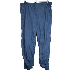 Vintage John Ashford Elastic Waist Nylon Lined Wind Pants Men's L Navy